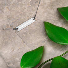 Load image into Gallery viewer, Engraved Silver Bar Chain Necklace